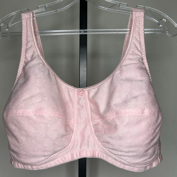 ABC bra-size 46DDD-wireless, contour, pink 5 hook clasp, lightly padded - Picture 1 of 6